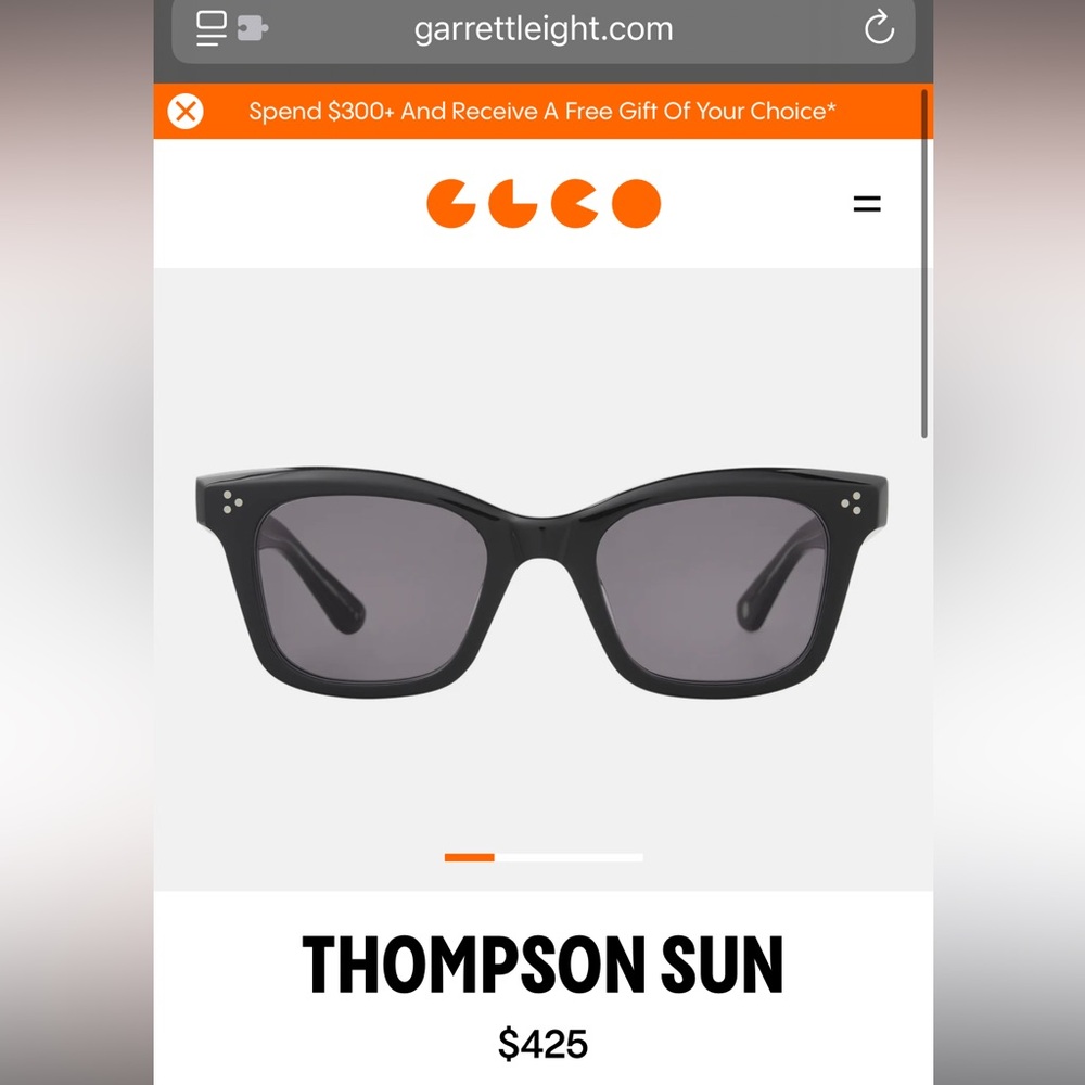 Garrett Leight Black Sunglasses